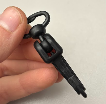 Black 11mm Rotary Key Ring